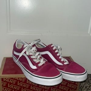 Burgundy Vans- Size 8womens- 6.5mens